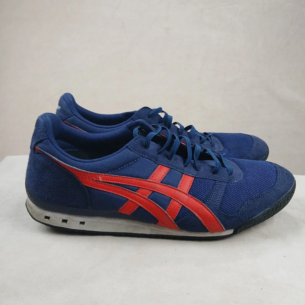 ASICS Onitsuka Tiger Ultimate Size 11 Peacoat Navy Red Running Mens Sneaker